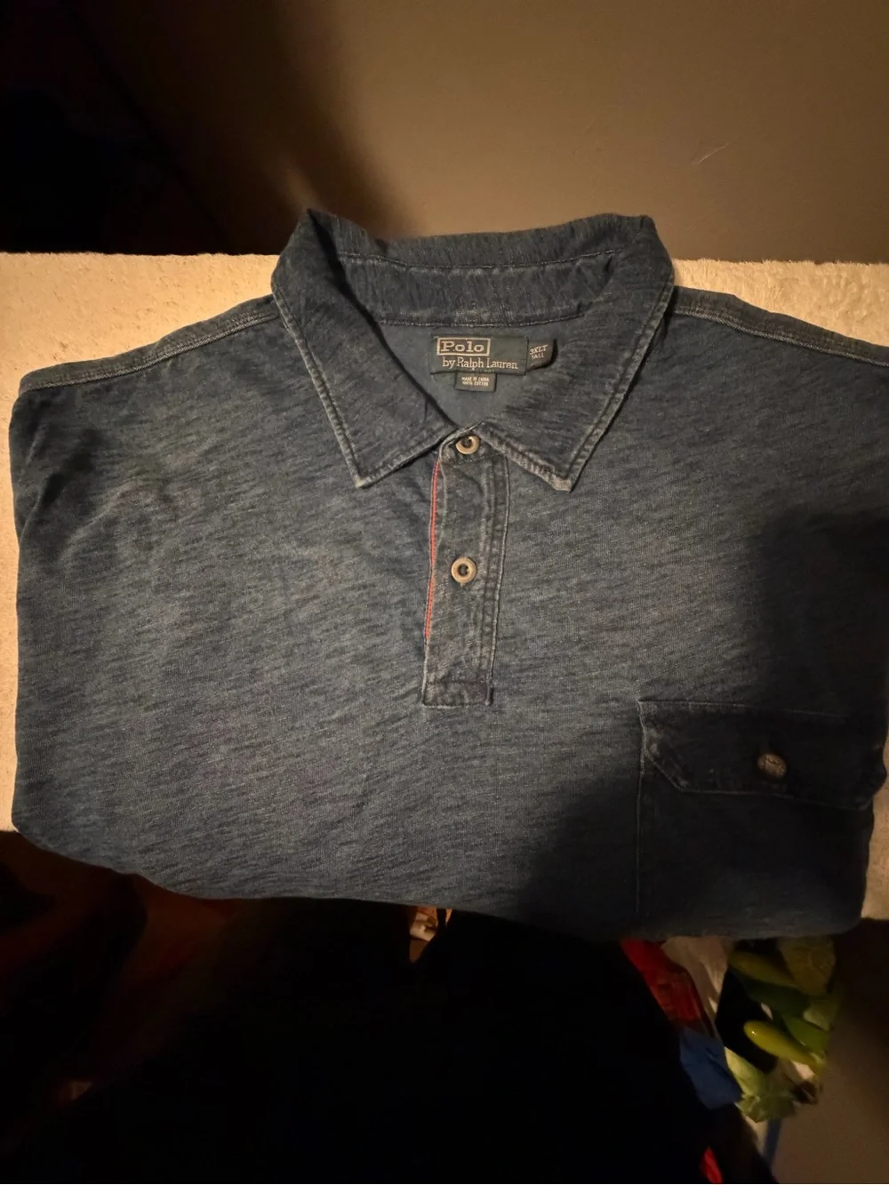 Polo by Ralph Lauren Indigo Heather Short-Sleeve Polo